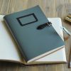 retro 70's vibe recycled leather notebook by undercover