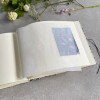 inside personalised large leather Photo Album with Liberty Fabric  by undercover