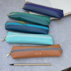 Recycled Leather Zipped Pen Case