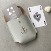 Playing Cards in a Recycled Leather Case With Anchor Icon