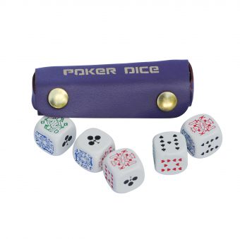 Leather cased poker dice