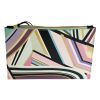Printed Leather Zipped Clutch