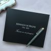 Recycled Leather Book of Condolence Personalised