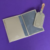 Shiny Mirror Recycled Leather Passport & Luggage Label