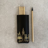 Skyline Recycled Leather Holder with Pencils