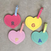 Recycled Leather Heart Luggage Tag