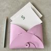 Recycled Leather Envelope with Initialled Notecards and Envelopes