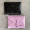 Recycled Leather Envelope with Initialled Notecards and Envelopes