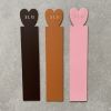 Heart Recycled Leather Bookmark with Initials