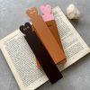 Heart Recycled Leather Bookmark with Initials