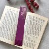 Leather Bookmark Personalised Quote-Horizontal Layout