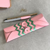 Recycled Leather Chevron Pencil case