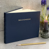 Recycled Leather Hardback Condolence Book