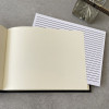 Card with bold lines for use in our guest book, visitor book and condolence books