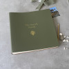 Personalised Recycled Leather Photo Album with Tree Icon