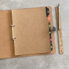 A4 Leather Ring Binder Popper Fastening