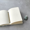 A5 handmade marbled and nubuck leather notebook INSIDE 