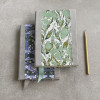 A5 handmade marbled and nubuck leather notebook