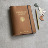 recycled leather bible study personalised cover
