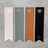 Initialled Recycled Leather Bookmarks with a Bee Icon  by undercover