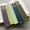 Personalised Leather Bookmark with Bee Icon Set into a Heart