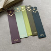 Personalised Leather Bookmark with Bee Icon Set into a Heart