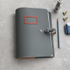 Recycled Leather Cover for B5 Notebook With Frame and Buckle Fastening