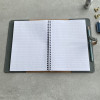 Recycled Leather Cover for B5 Notebook With Frame and Buckle Fastening by undercover 