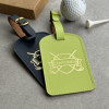  Recycled Leather Personalised Eco Caddy Bag Tag