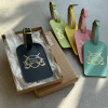 Recycled Leather Personalised Eco Caddy Bag Tag