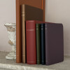 Kleines Fotoalbum aus recyceltem Leder im Bibliothekslook