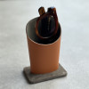 Fine Suede and Recycled Leather Glasses Stand by undercover