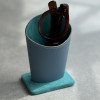Fine Suede and Recycled Leather Glasses Stand by undercover