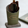 Fine Suede and Recycled Leather Glasses Stand by undercover