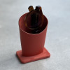 Fine Suede and Recycled Leather Glasses Stand by undercover