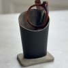 Fine Suede and Recycled Leather Glasses Stand by undercover