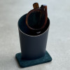 Fine Suede and Recycled Leather Glasses Stand by undercover