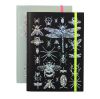 Recycled Leather Jewel Foil 'Bugs' A5 Journal