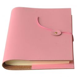 A5 Recycled Leather Refillable Journal with Tie