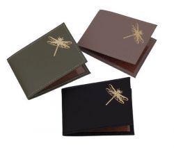 Leather 'Dragonfly' Travel Card Holder