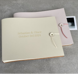Photo Album Crafted From Recycled Leather with Elegant Font