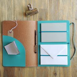 Leather Writing Set with Address Notecards and Envelopes