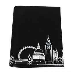 Recycled Leather Passport Holder - Skyline