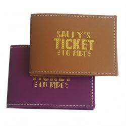 Personalised Recycled Leather Travel Card Holder