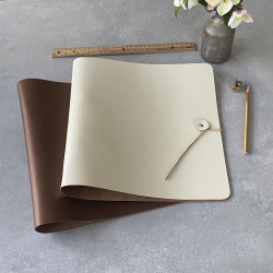 A4 Leather Ring Binder with Tie
