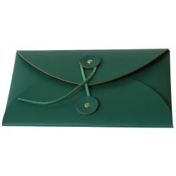 Recycled Leather Receipt Tie Envelope