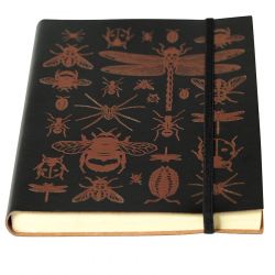 Recycled Leather 'Bugs' Notebook (A5)
