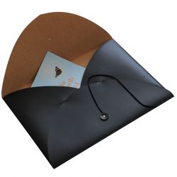 Recycled Leather A3 Tie Envelope