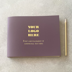 Flexible Personalised Visitors/Guest Book Recycled Leather