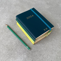 Personalised Pocket Leather Diary 2024